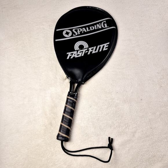Spalding Fast Flite Graphite Black Tennis Racquet 19" with Case C6-3Q2463 - Picture 1 of 9
